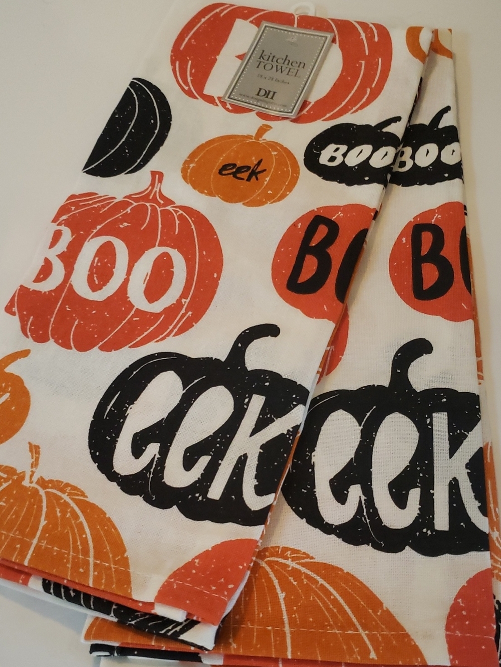 Design Imports Set/2 100% Cotton Halloween Dish Towels
